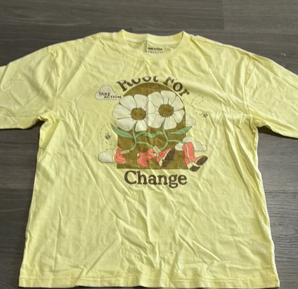 Aeropostale shirt Jrs XS Yellow Root For Change